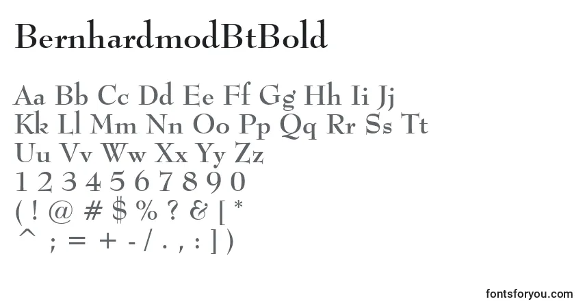 Шрифт BernhardmodBtBold – алфавит, цифры, специальные символы
