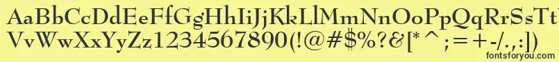BernhardmodBtBold Font – Black Fonts on Yellow Background