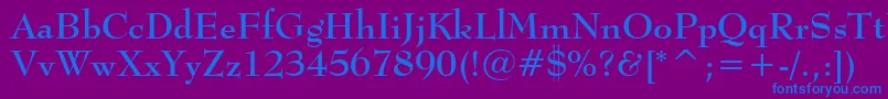 BernhardmodBtBold Font – Blue Fonts on Purple Background