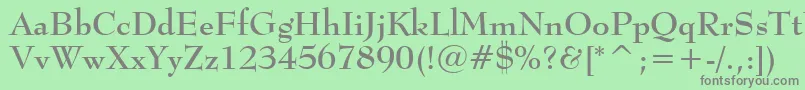 BernhardmodBtBold Font – Gray Fonts on Green Background