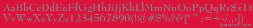 BernhardmodBtBold Font – Gray Fonts on Red Background