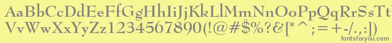 BernhardmodBtBold Font – Gray Fonts on Yellow Background