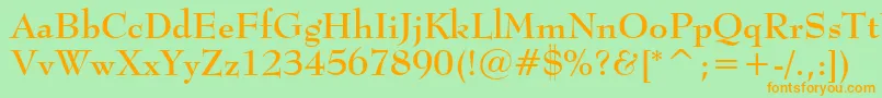 BernhardmodBtBold Font – Orange Fonts on Green Background