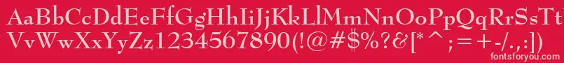 BernhardmodBtBold Font – Pink Fonts on Red Background