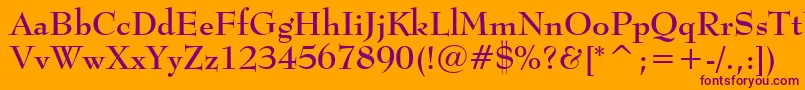 BernhardmodBtBold Font – Purple Fonts on Orange Background