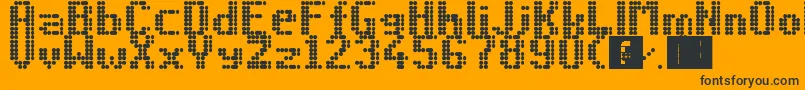 Led8x6 Font – Black Fonts on Orange Background