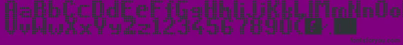 フォントLed8x6 – 紫の背景に黒い文字