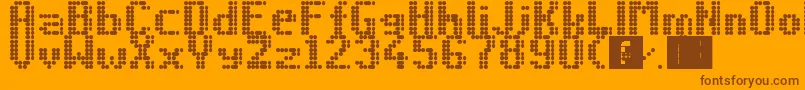 Led8x6 Font – Brown Fonts on Orange Background