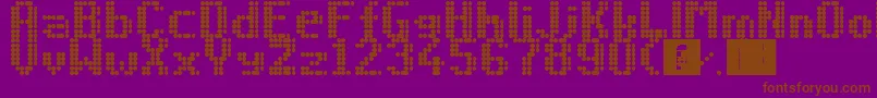 Led8x6 Font – Brown Fonts on Purple Background