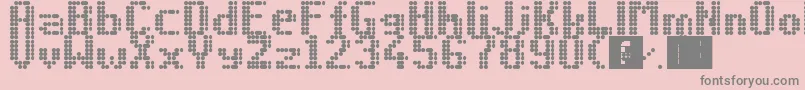 Led8x6 Font – Gray Fonts on Pink Background
