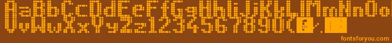 Led8x6 Font – Orange Fonts on Brown Background