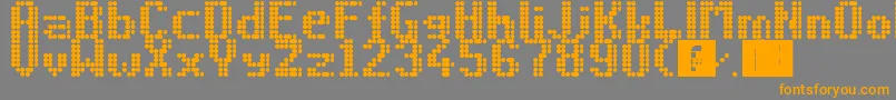 Led8x6 Font – Orange Fonts on Gray Background