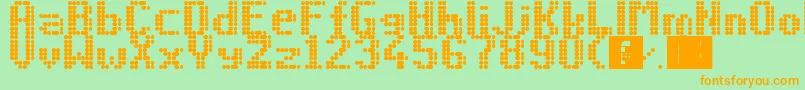 Led8x6 Font – Orange Fonts on Green Background