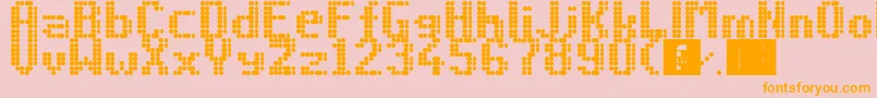 Led8x6 Font – Orange Fonts on Pink Background