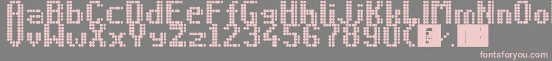 Led8x6 Font – Pink Fonts on Gray Background