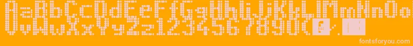 Led8x6 Font – Pink Fonts on Orange Background
