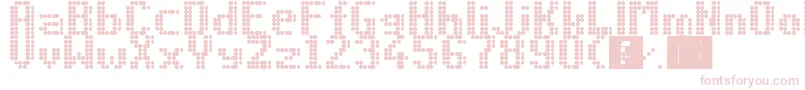 Led8x6 Font – Pink Fonts on White Background