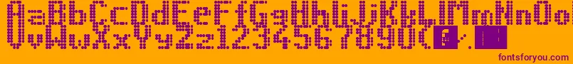 Led8x6 Font – Purple Fonts on Orange Background