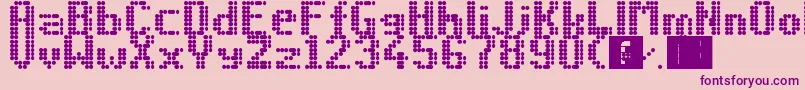 Led8x6 Font – Purple Fonts on Pink Background