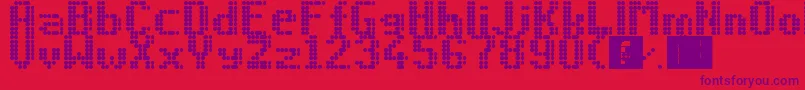 Led8x6 Font – Purple Fonts on Red Background