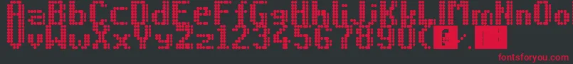 Led8x6 Font – Red Fonts on Black Background