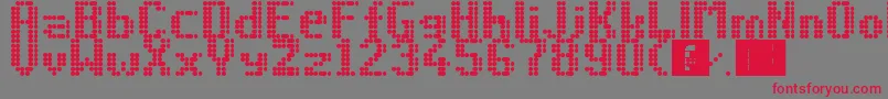 Led8x6 Font – Red Fonts on Gray Background