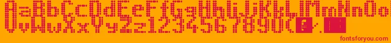 Led8x6 Font – Red Fonts on Orange Background