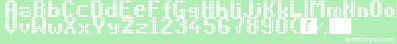 Led8x6 Font – White Fonts on Green Background