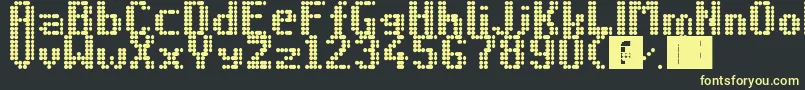 Led8x6 Font – Yellow Fonts on Black Background