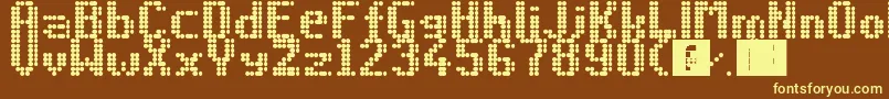 Led8x6 Font – Yellow Fonts on Brown Background