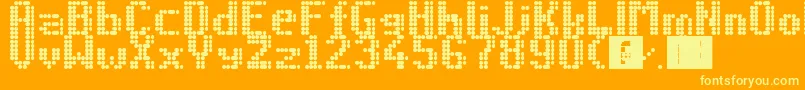 Led8x6 Font – Yellow Fonts on Orange Background