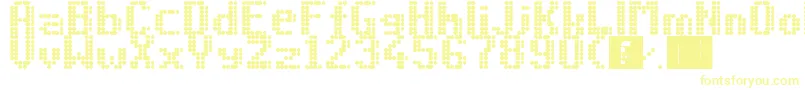Led8x6 Font – Yellow Fonts on White Background