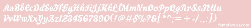 Truegritatt Font – White Fonts on Pink Background