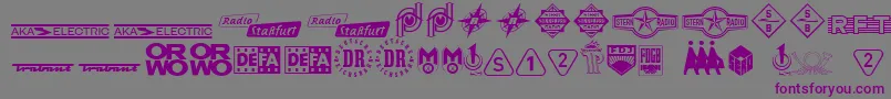Praesent60 Font – Purple Fonts on Gray Background