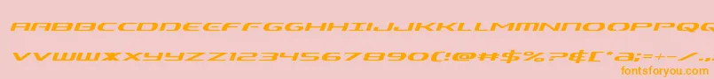 Alphamenital Font – Orange Fonts on Pink Background