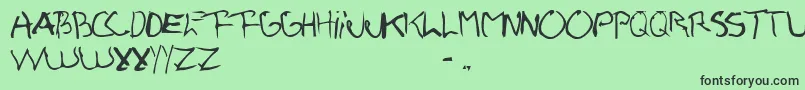 Pio Font – Black Fonts on Green Background