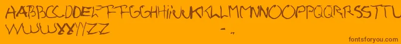 Pio Font – Brown Fonts on Orange Background