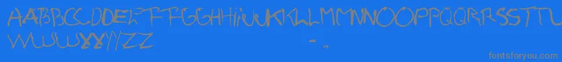Pio Font – Gray Fonts on Blue Background