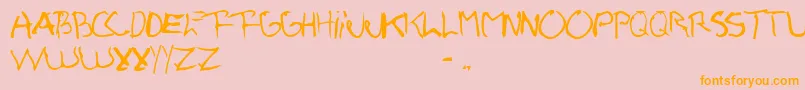Pio Font – Orange Fonts on Pink Background