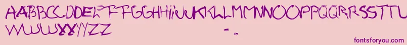 Pio Font – Purple Fonts on Pink Background