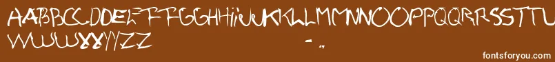 Шрифт Pio – белые шрифты на коричневом фоне