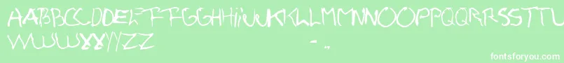 Pio Font – White Fonts on Green Background