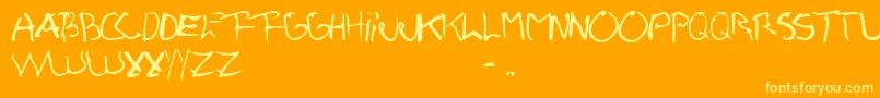 Pio Font – Yellow Fonts on Orange Background
