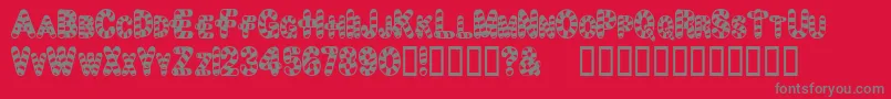 Candytime Font – Gray Fonts on Red Background