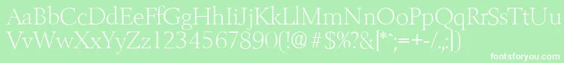 BelfastserialXlightRegular Font – White Fonts on Green Background