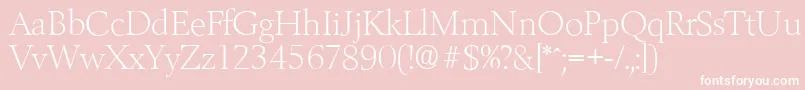 BelfastserialXlightRegular Font – White Fonts on Pink Background