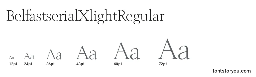 BelfastserialXlightRegular Font Sizes