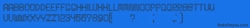 Linerine Font – Black Fonts on Blue Background