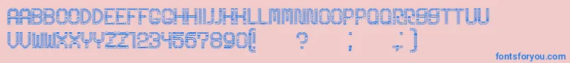 Linerine Font – Blue Fonts on Pink Background