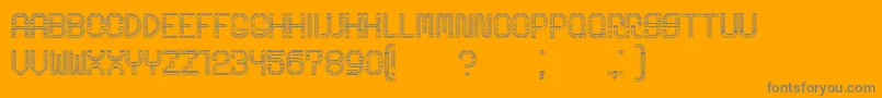 Linerine-Schriftart – Graue Schriften auf orangefarbenem Hintergrund